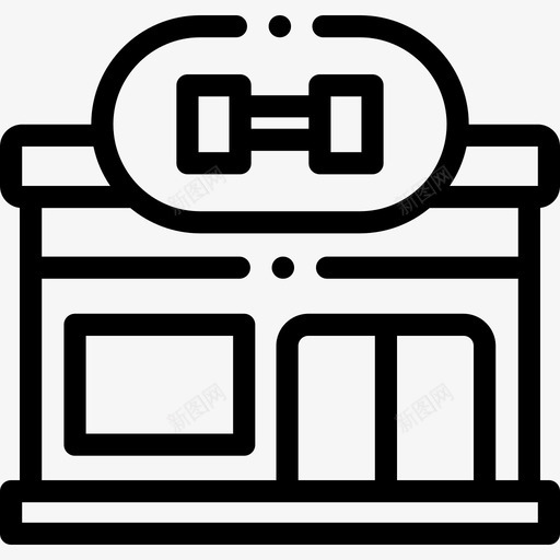 健身房运动型80直线型图标svg_新图网 https://ixintu.com 健身房 直线 线型 运动型