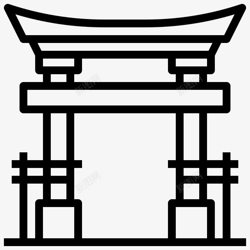 都灵门建筑建筑和城市图标svg_新图网 https://ixintu.com 世界 地标 城市 建筑 轮廓 都灵