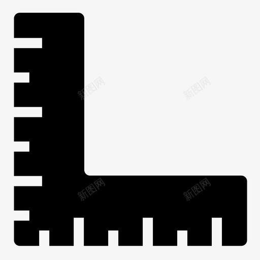 尺子量具直角图标svg_新图网 https://ixintu.com 刻度 尺子 工具 直角 量具