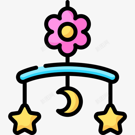 婴儿床玩具婴儿85线性颜色图标svg_新图网 https://ixintu.com 婴儿85 婴儿床玩具 线性颜色