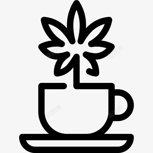 茶大麻医药图标svg_新图网 https://ixintu.com 医药 大麻 杯子 治疗