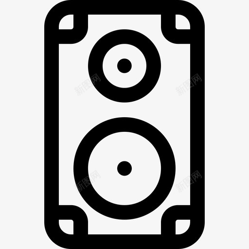 低音扬声器音乐100线性图标svg_新图网 https://ixintu.com 低音扬声器 线性 音乐100