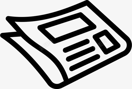 报纸出版物阅读图标svg_新图网 https://ixintu.com 出版物 报纸 阅读