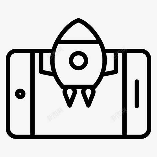 应用程序移动火箭图标svg_新图网 https://ixintu.com 启动 应用程序 火箭 移动 计算机设备