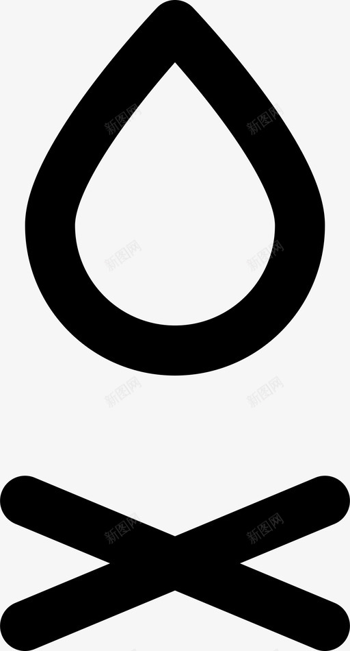 火烧营图标svg_新图网 https://ixintu.com 原木 木材 次生