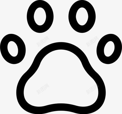 爪子狗爪脚图标svg_新图网 https://ixintu.com 爪子 狗爪