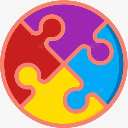 Jigsawgrowthhacking7线性颜色图标svg_新图网 https://ixintu.com Jigsaw growth hacking 线性 颜色