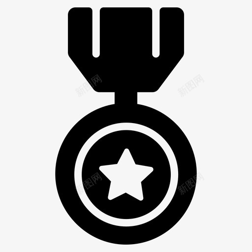 明星奖奖章成就奖励奖章图标svg_新图网 https://ixintu.com 体育和游戏字形矢量图标集 奖励奖章 奖品 成就 明星奖奖章 明星奖章