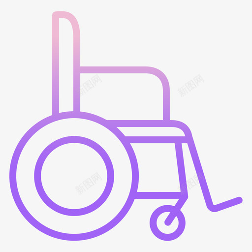 轮椅医疗15轮廓坡度图标svg_新图网 https://ixintu.com 医疗 坡度 轮廓 轮椅