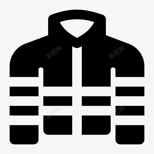 夹克衣服寒冷图标svg_新图网 https://ixintu.com 冬季 夹克 寒冷 毛衣 纯色 衣服