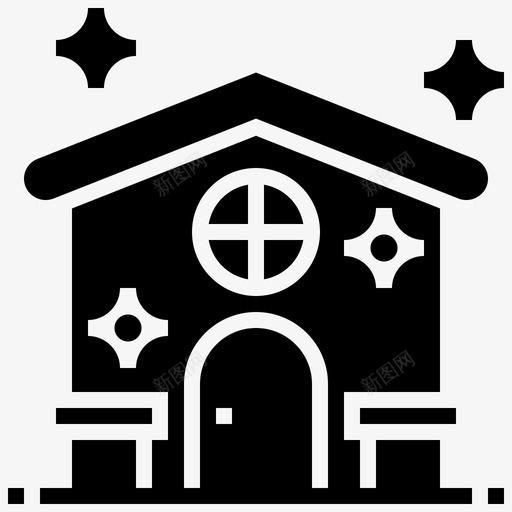 房子漂亮干净图标svg_新图网 https://ixintu.com 干净 房子 整洁 漂亮 闪闪发光