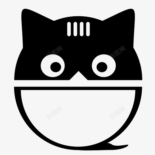 花猫logosvg_新图网 https://ixintu.com 花猫logo 填充 线性 扁平 手绘 单色 多色 简约 精美 方正 圆润