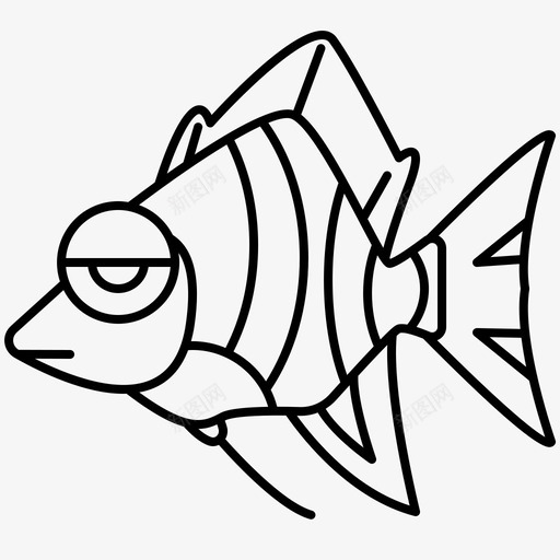 天使鱼水族馆彩色图标svg_新图网 https://ixintu.com aquatic1 天使 彩色 水族馆 淡水 热带 系列