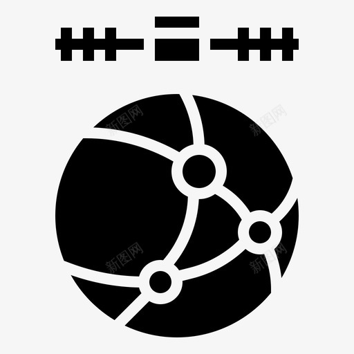 全球通信天线电子图标svg_新图网 https://ixintu.com 全球通信 卫星 卫星标志符号 天线 电子 站