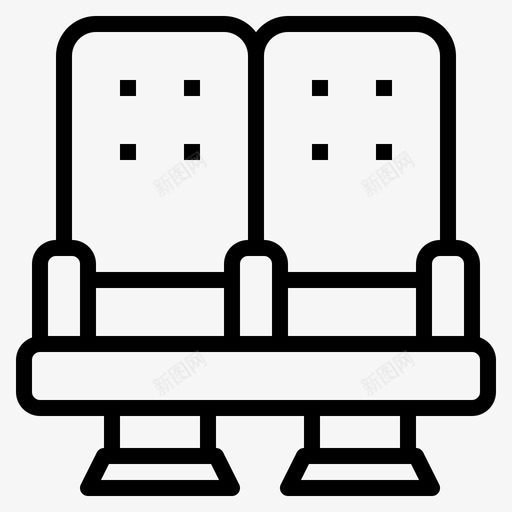 椅子电影院86直线型图标svg_新图网 https://ixintu.com 椅子 电影院 直线 线型