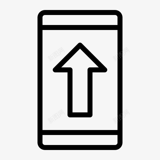 智能手机上传箭头设备图标svg_新图网 https://ixintu.com 下载和上传 小工具 智能手机上传 箭头 设备
