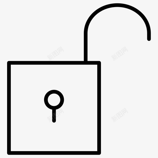 解锁安全安全粗体行集合146图标svg_新图网 https://ixintu.com 安全 安全粗体行集合146 解锁