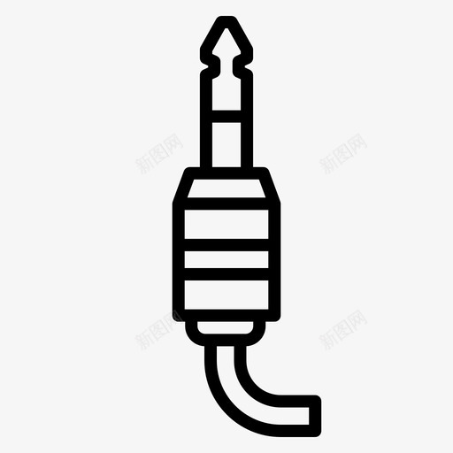 音频插孔电视33线性图标svg_新图网 https://ixintu.com 电视33 线性 音频插孔