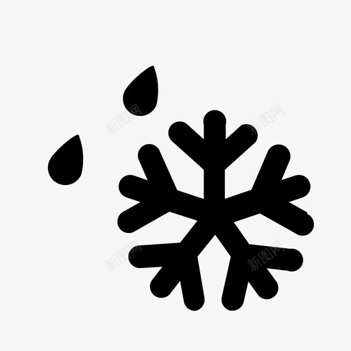 天气_雨夹雪svg_新图网 https://ixintu.com 天气_雨夹雪