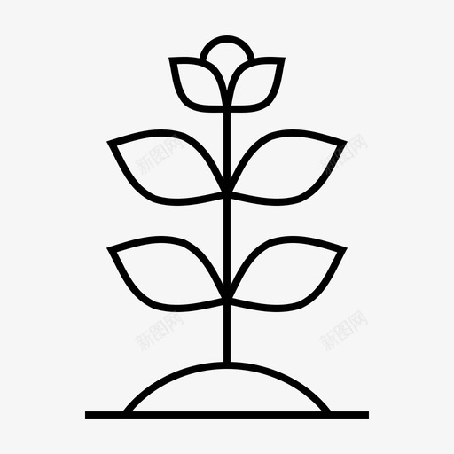 植物学生物学花图标svg_新图网 https://ixintu.com 学校生活 植物 植物学 生物学 花