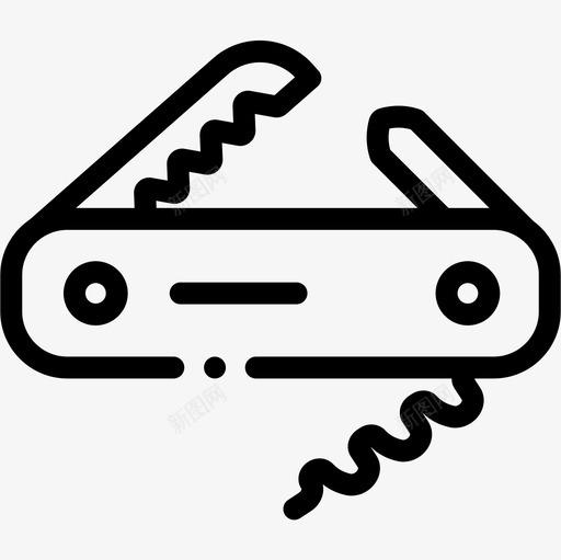 瑞士军刀冒险44直线型图标svg_新图网 https://ixintu.com 冒险44 瑞士军刀 直线型