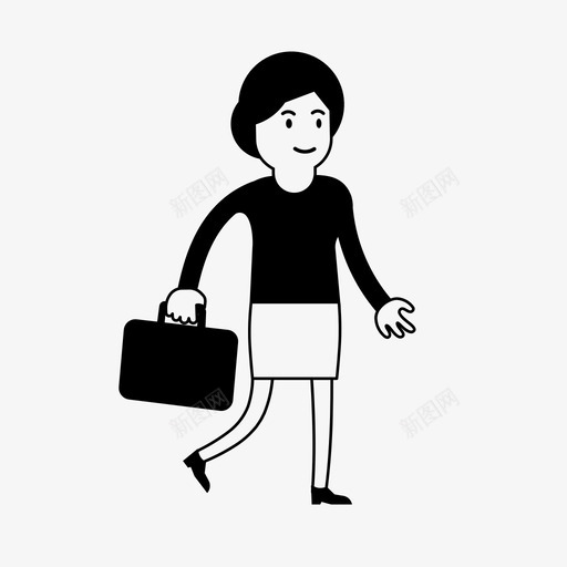 女人生意女孩图标svg_新图网 https://ixintu.com 女人 女孩 工作 投资 生意 组合
