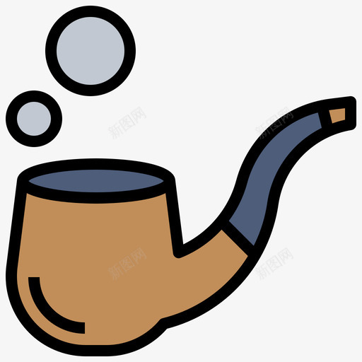 烟斗大麻9线性颜色图标svg_新图网 https://ixintu.com 大麻 烟斗 线性 颜色