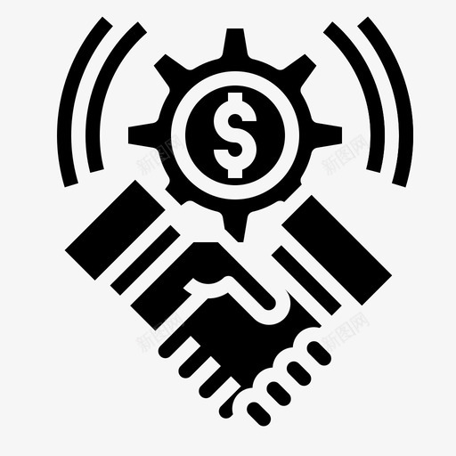 握手公司3填充图标svg_新图网 https://ixintu.com 公司 填充 握手