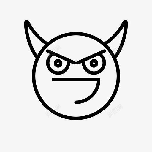 恶魔愤怒表情符号图标svg_新图网 https://ixintu.com 1行 恶魔 愤怒 符号 表情