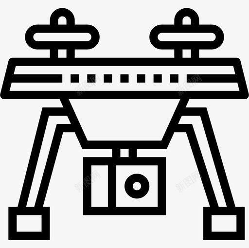 无人机无人机11直线型图标svg_新图网 https://ixintu.com 无人机 直线 线型