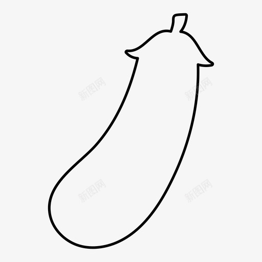 茄子食物水果图标svg_新图网 https://ixintu.com 水果 花园 茄子 蔬菜 食物