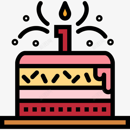 生日蛋糕家庭24线性颜色图标svg_新图网 https://ixintu.com 家庭 生日蛋糕 线性 颜色
