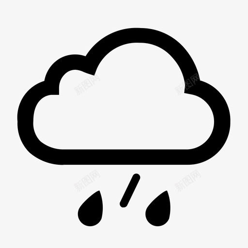 天气_小雨转中雨svg_新图网 https://ixintu.com 天气_小雨转中雨