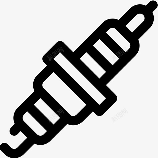 火花塞汽车发动机17线性图标svg_新图网 https://ixintu.com 发动机 汽车 火花塞 线性