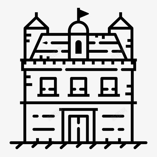 房屋建筑城市图标svg_新图网 https://ixintu.com 历史 城市 城镇 市中心 建筑 房屋