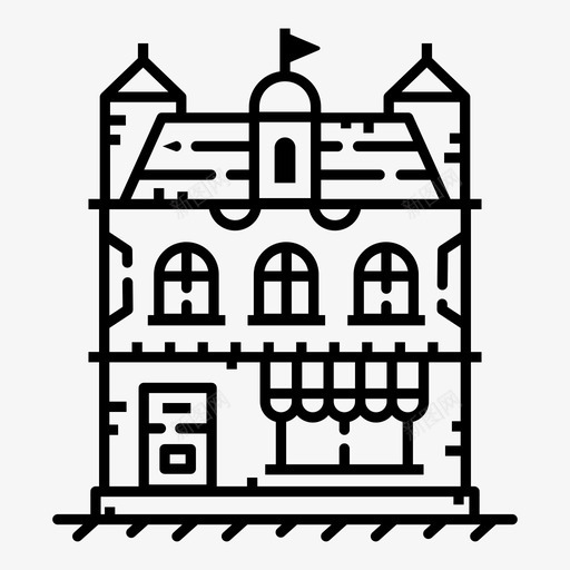房屋建筑城市图标svg_新图网 https://ixintu.com 历史城市中心 城市 城市景观 城镇 建筑 房屋