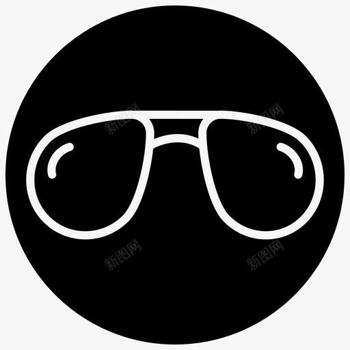 太阳镜冷却器眼镜图标svg_新图网 https://ixintu.com 光学 冷却器 夏季2线正前方 太阳镜 时尚 眼镜