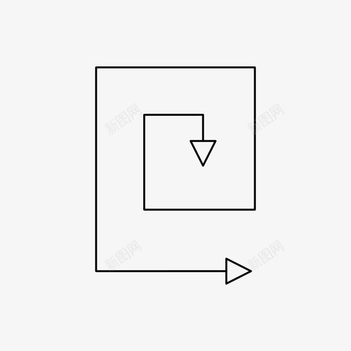 箭头方向环图标svg_新图网 https://ixintu.com 方向 环 箭头 箭头双头细线 迷宫