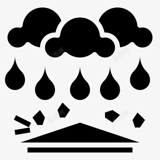 冰雹天气247填充图标svg_新图网 https://ixintu.com 冰雹 填充 天气