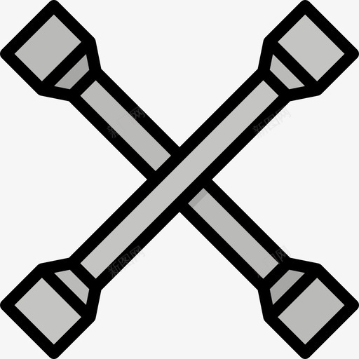51号工具线纹扳手图标svg_新图网 https://ixintu.com 51号 工具 扳手 线纹