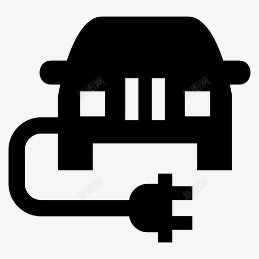 电动车充电生态图标svg_新图网 https://ixintu.com 充电 汽车 生态 电动车
