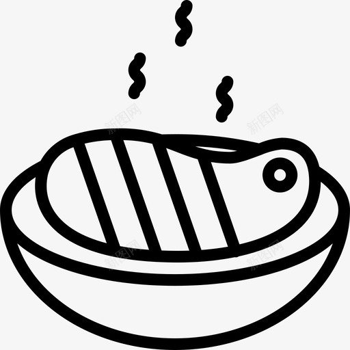 肉烧烤直系图标svg_新图网 https://ixintu.com 烧烤 直系