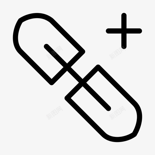 链接添加添加链接图标svg_新图网 https://ixintu.com 回形针 材料常规线条集90 添加 添加链接 链接