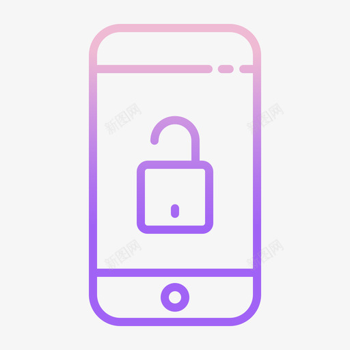 解锁移动应用程序20轮廓渐变图标svg_新图网 https://ixintu.com 应用程序 渐变 移动 解锁 轮廓