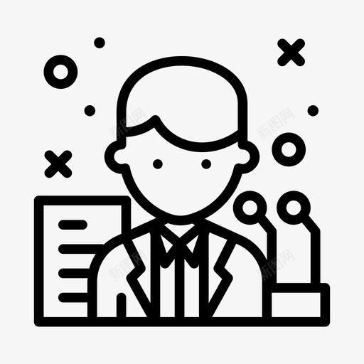 演说家男性职业2直系图标svg_新图网 https://ixintu.com 演说家 男性 直系 职业