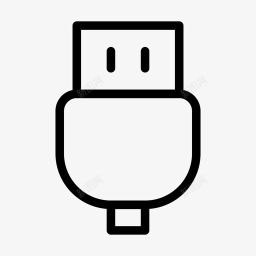 电缆连接器usb图标svg_新图网 https://ixintu.com usb 常规 电子设备 电缆 线路 计算机 设备 连接器