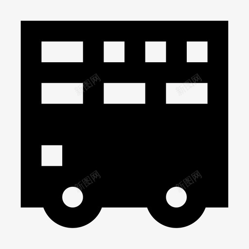 城市公共汽车双层车图标svg_新图网 https://ixintu.com 公共汽车 双层车 城市 城市字形24像素 旅行 车辆 运输