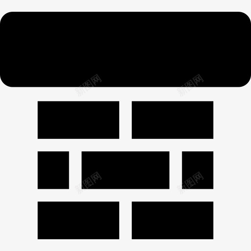 烟囱砖头火图标svg_新图网 https://ixintu.com 小黑 房子 温暖 火 烟囱 砖头