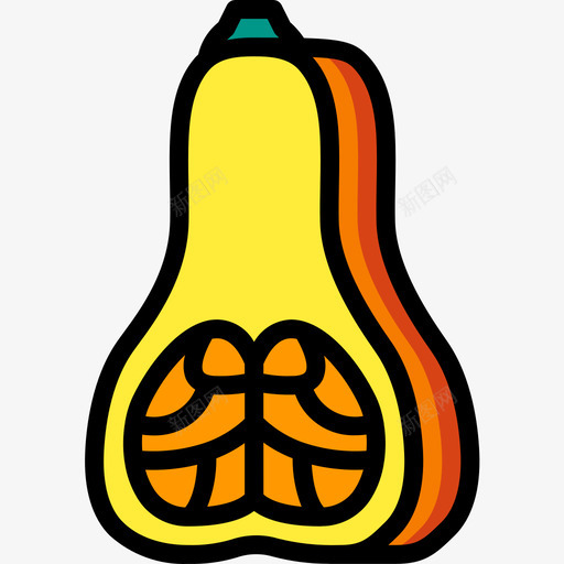 胡桃食品132线形颜色图标svg_新图网 https://ixintu.com 线形颜色 胡桃 食品132