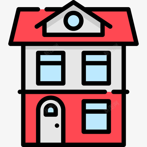 房屋房屋类型18线性颜色图标svg_新图网 https://ixintu.com 房屋 房屋类型18 线性颜色